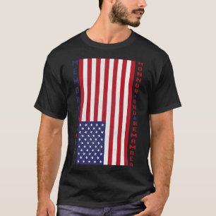 Camiseta honor en el día de la conmemoración y recordar la 