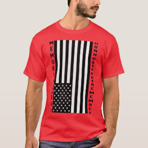 Camiseta honor en el día de la conmemoración y recordar la