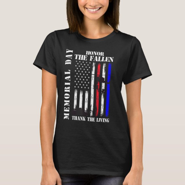 Camiseta Honor The Fallen Gracias A Living Memorial Day Fla (Anverso)