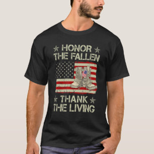 Camiseta Honor The Fallen Gracias A Living Veterans Day Com