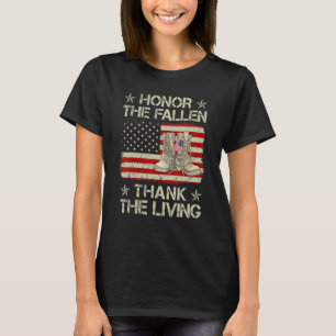 Camiseta Honor The Fallen Gracias A Living Veterans Day Com