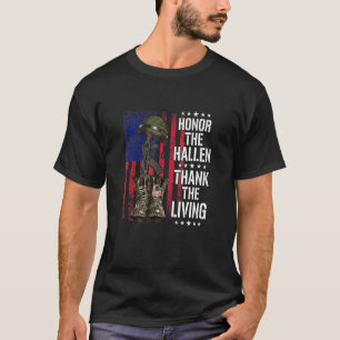 Camiseta Honor The Fallen Gracias A Living Veterans Day Fla