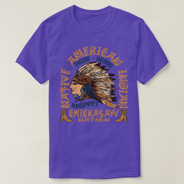 Camiseta Honor y respeto al orgullo nativo americano  (Diseño del anverso)