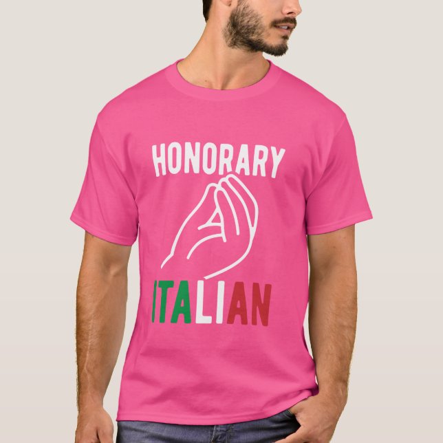 Camiseta Honorable Boda italiano de mano divertida, italian (Anverso)