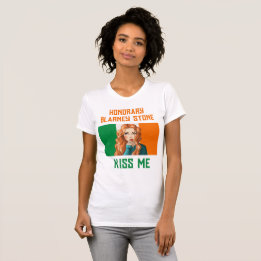 Camiseta HONORARIO BLARNEY STONE IRISH LASS KISS ME T-Shirt