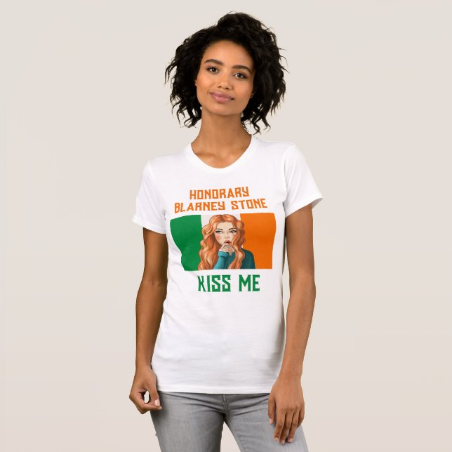 Camiseta HONORARIO BLARNEY STONE IRISH LASS KISS ME T-Shirt (Anverso completo)