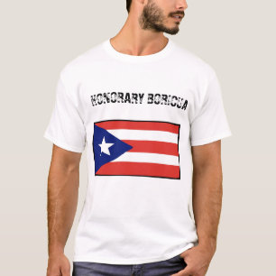 Camiseta Honorario Boricua-blanco