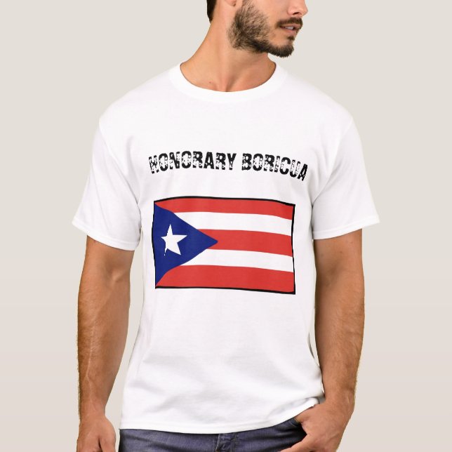 Camiseta Honorario Boricua-blanco (Anverso)
