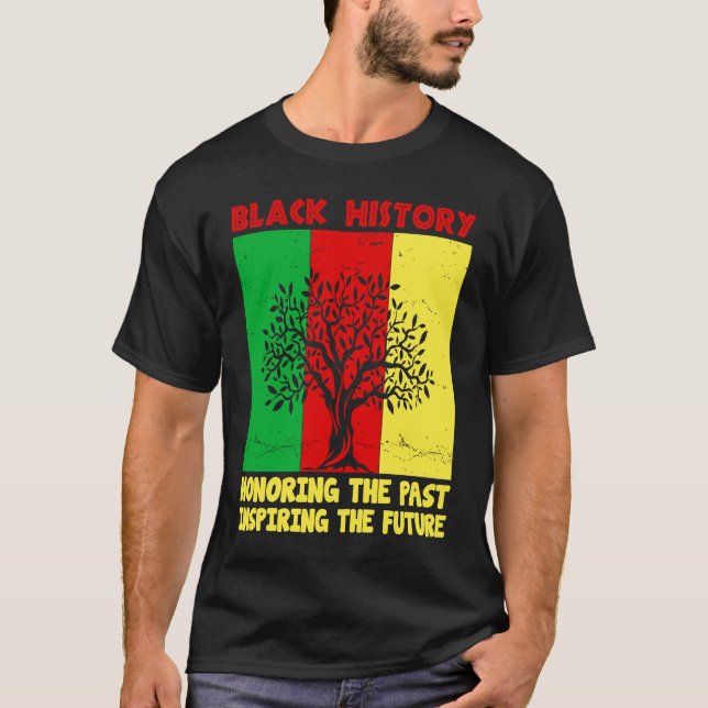 Camiseta Honoring Past Inspiring Future Black History Month (Anverso)