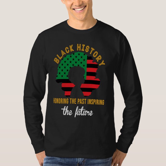 Camiseta Honoring Past Inspiring Future Black History Month (Anverso)