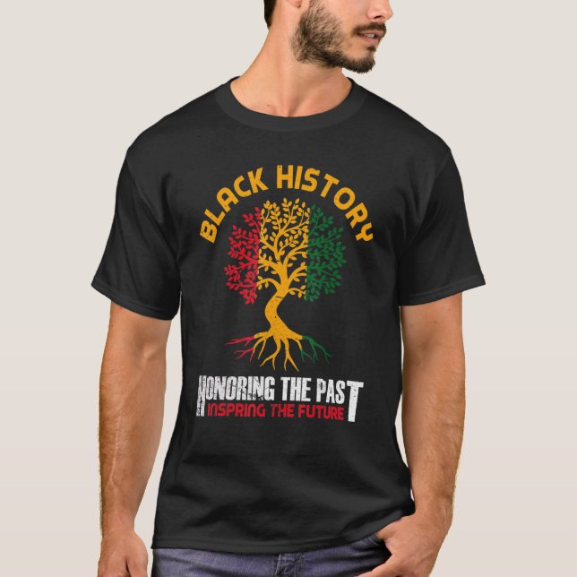 Camiseta Honoring Past Inspiring Future Black History Month (Anverso)