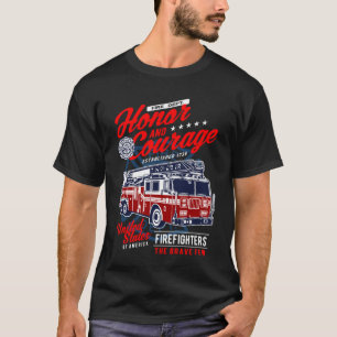 Camiseta Honory Coraje Bombero Departamento de Bomberos Cam