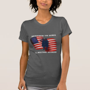 Camiseta Honrado De Servir, Veterano Militar De Los Estados