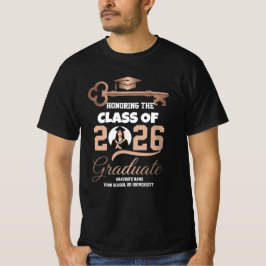 Camiseta Honrando a la Clase de 2026 Graduado Personalizado