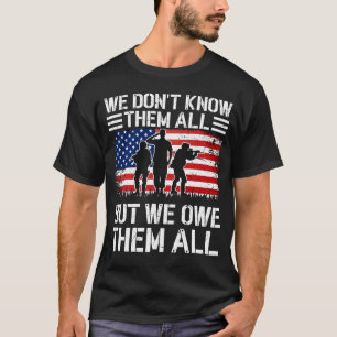 Camiseta Honrando a los Veteranos Les Debemos a Todos la Ba