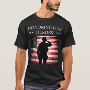 Camiseta Honrando a nuestros héroes y valientes