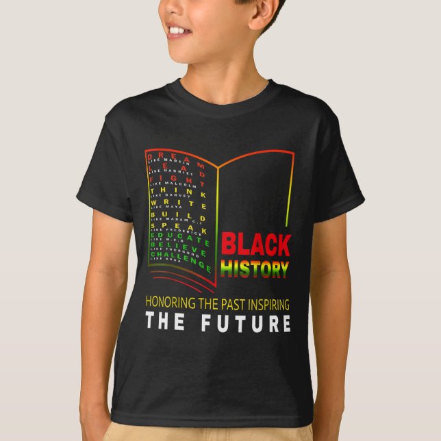 Camiseta Honrando el futuro inspirador del pasado - negro a (Anverso)