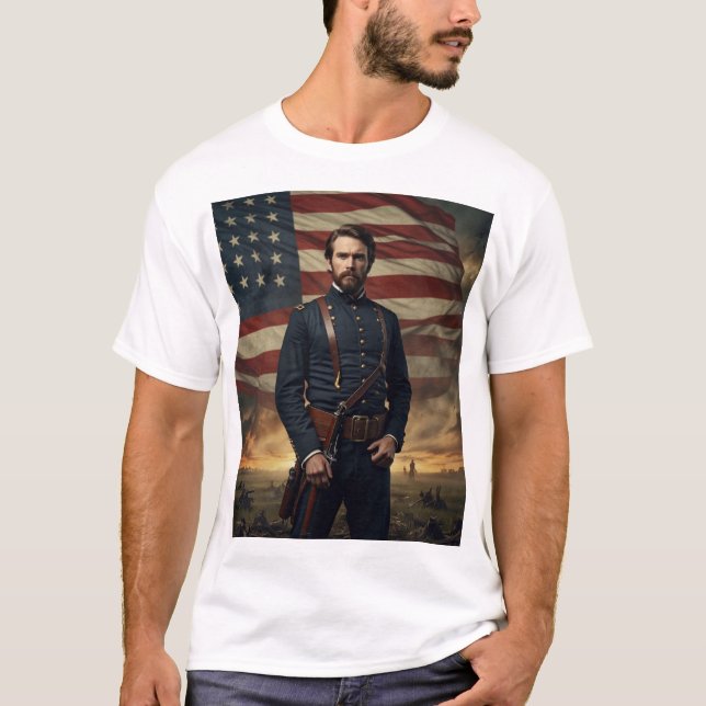 Camiseta Honrando la valentía de los soldados de la guerra  (Anverso)