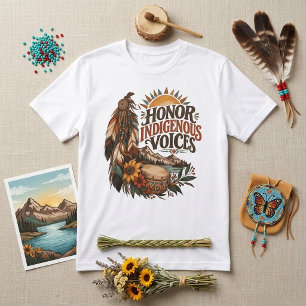 Camiseta Honrar las Voces Indígenas Patrimonio Nativo Ameri