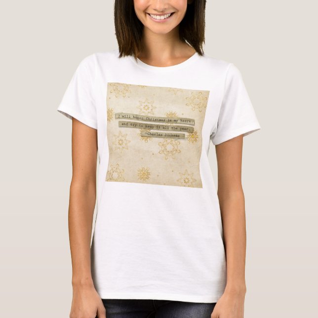 Camiseta Honraré el copo de nieve de Charles Dickens del (Anverso)