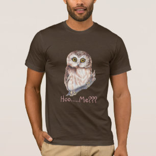 Camiseta "Hoo... ¿Yo? Lechuza conmocionada con un discurso