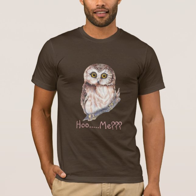 Camiseta "Hoo... ¿Yo? Lechuza conmocionada con un discurso  (Anverso)