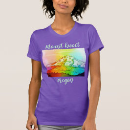 Camiseta Hood de montaje en color de agua arcoiris
