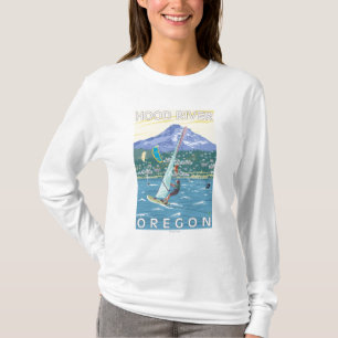 Camiseta Hood River, personas que practica surf de ORWind y