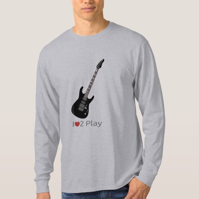 Camiseta Hoodie con ilustracion de guitarra eléctrica (Anverso)
