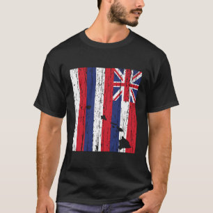 Camiseta Hoodie de la bandera hawaiana de la cadena de isla