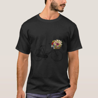 Camiseta Hoodie de la cesta de la flor de la bicicleta anti