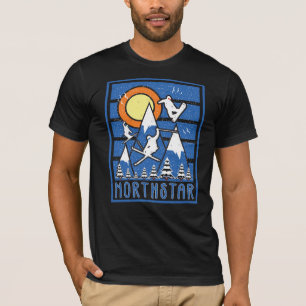 Camiseta Hoodie de la Estrella Retro del Norte