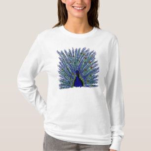 Camiseta Hoodie de pavo real