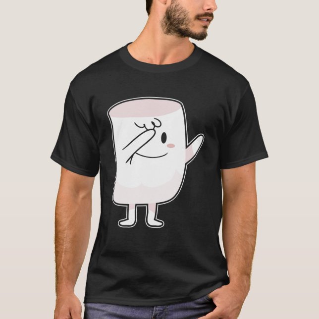 Camiseta Hoodie de Pullover de Marshmallow Adorable (Anverso)