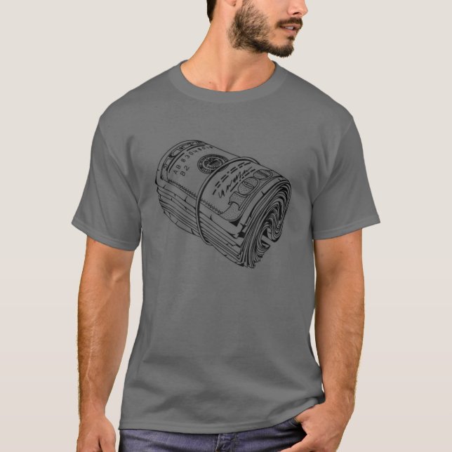 Camiseta Hoodie del paquete de dinero, Motif del dinero, ar (Anverso)