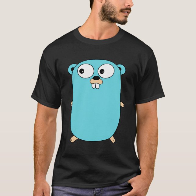 Camiseta Hoodie, programadora de Golang Gopher (Anverso)