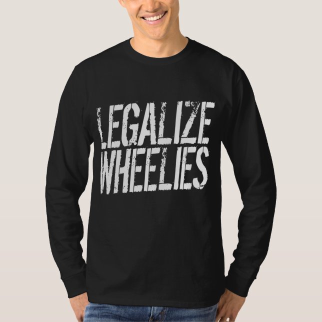 Camiseta Hoodie Stunt Wheelie Motorbike Gift or Tret (Anverso)