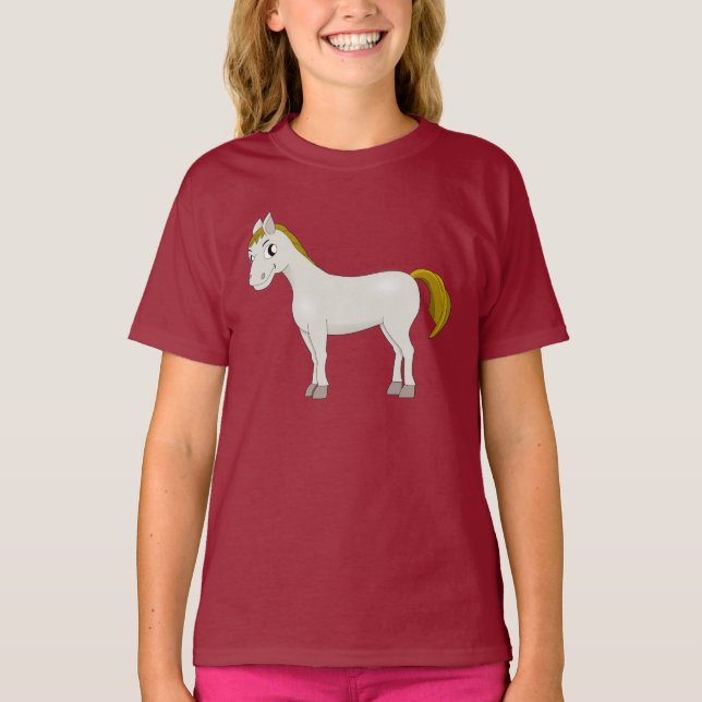 Camiseta Hoodie with cartoon horse (Anverso)