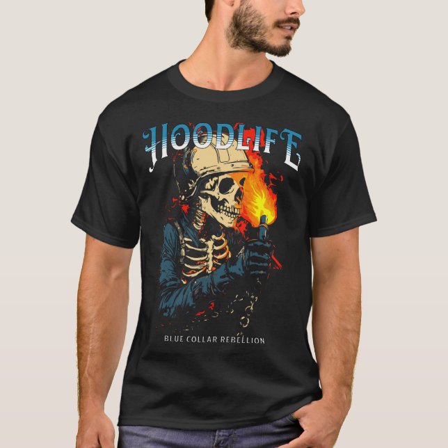Camiseta HoodLife Skeleton Wellness Art para galardonados y (Anverso)