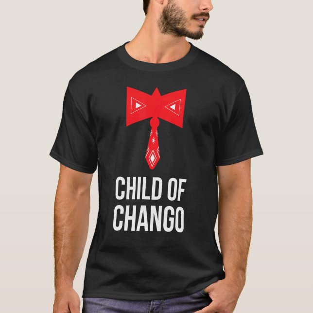 Camiseta Hoodoo Yoruba Dios Africano Hijo De Chango Orisha (Anverso)
