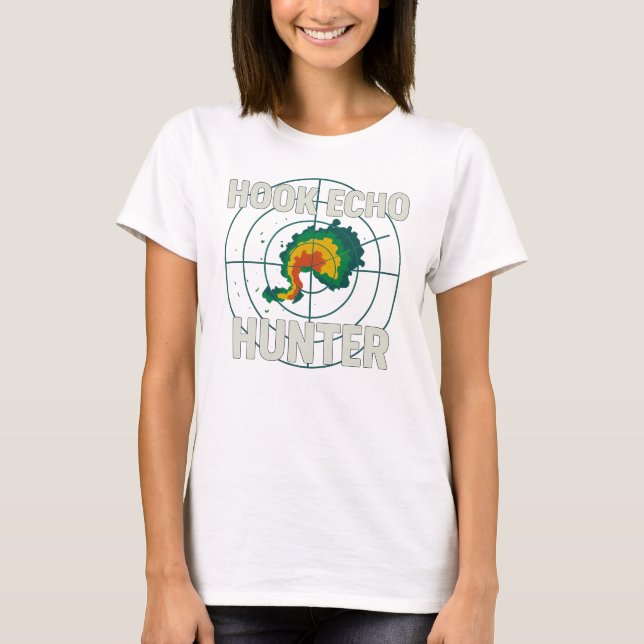 Camiseta Hook Echo Hunter | Storm Chaser Radar Weather (Anverso)