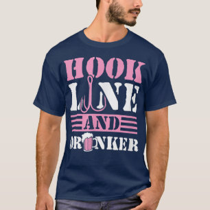 Camiseta Hook Line And Drinker Fishing Beer Funny Fisherman