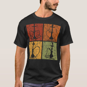 Camiseta hookah Shisha bar retro shisha fumar agua gallo
