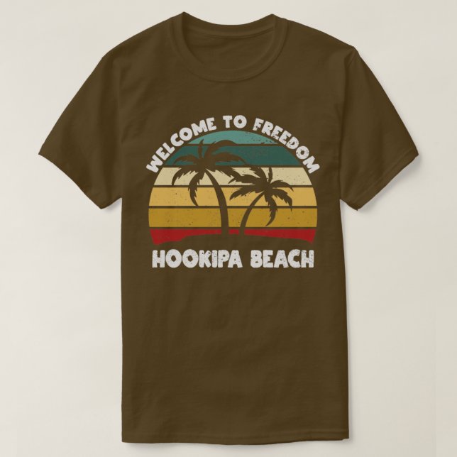 Camiseta Hookipa Beach Bienvenidos al Tropical de Verano Ha (Diseño del anverso)