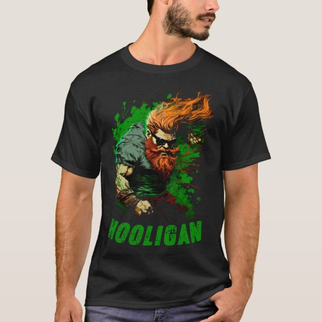 Camiseta Hooligan Irish Leprechaun (Anverso)