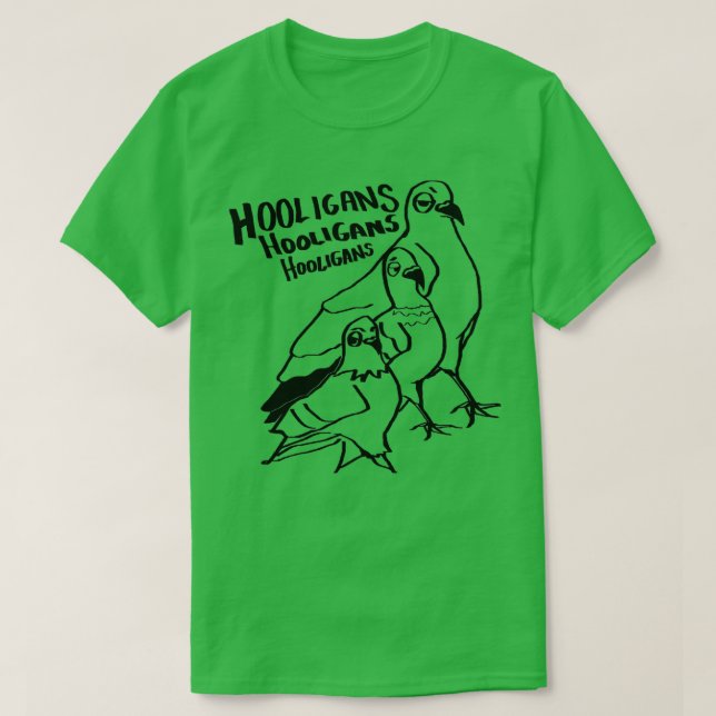 Camiseta Hooligans Pigeon Personalizado (Diseño del anverso)