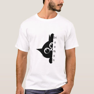 Camiseta Hooman De Peeking Cat