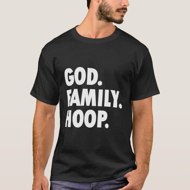 Camiseta Hoop familiar de Dios - Baloncesto de Novedad (Anverso)
