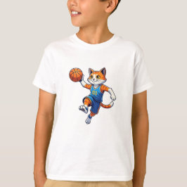Camiseta Hoops Cat Basketball Design Funny Cat Lover