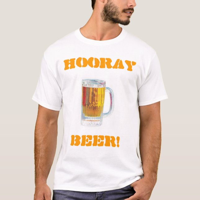 Camiseta hooray cerveza (Anverso)